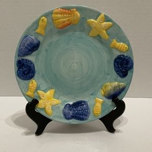 Cute Handmade Pottery Plate from Sicilian town of Taormina